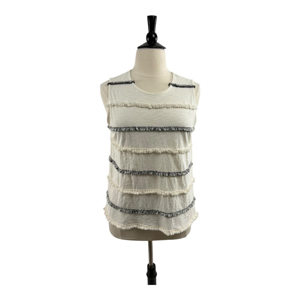 A New Day Boho Fringe Sleeveless Top, Size XXL